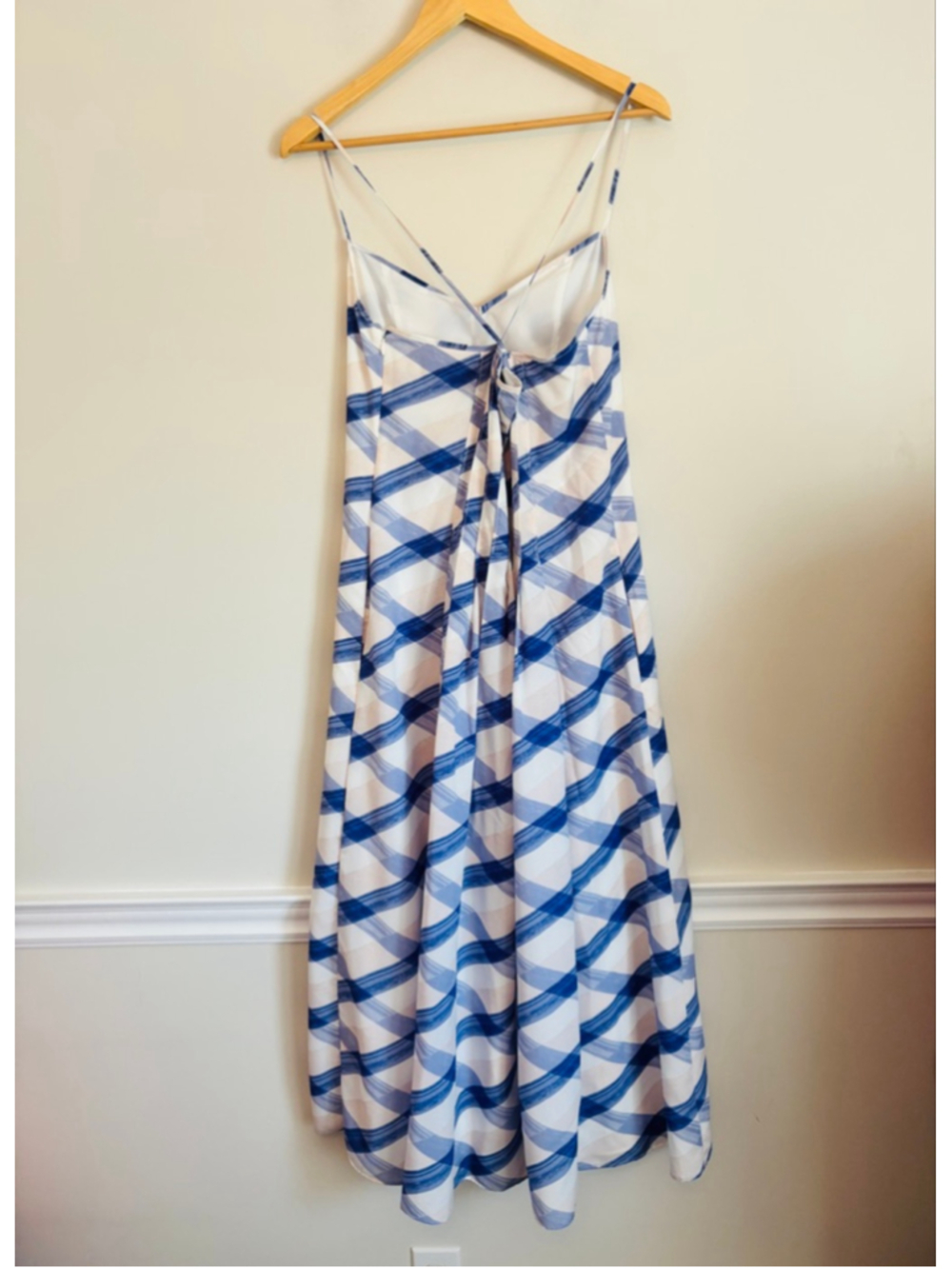 Banana Republic Lavender Plaid A-Line Midi Slip Dress Womens Size 10 Preppy - Picture 4 of 14
